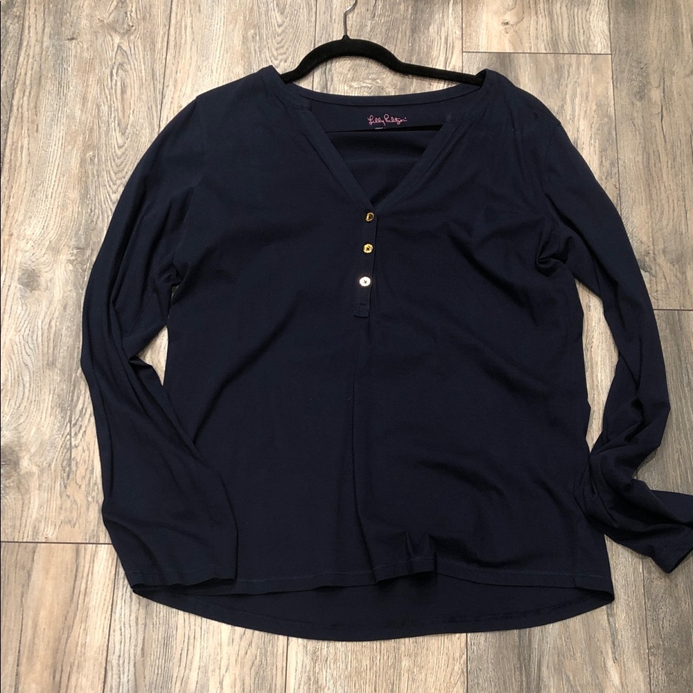 Lilly Pulitzer Navy Long Sleeve Tee